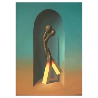 Juris Dimiters, Illusion, 2022, Oil on Canvas & Cardboard For Sale