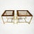 Modern End Tables 2 Sizes Brass Plated Dark Wood & Smoked Glass Rectangles by Thomasville Furniture Style of Milo Baughman, a Pair For Sale - Image 13 of 17
