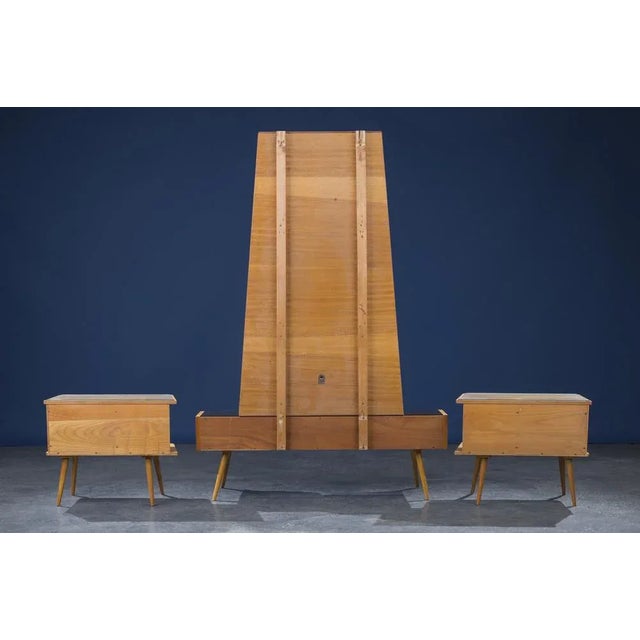 Vintage Dressing Table and 2 Bedside Tables 1960, Set of 3 For Sale - Image 14 of 16