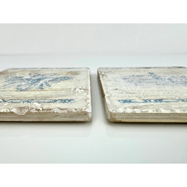 Farmhouse Vintage Italian Tile Selci Del Montefeliro Hot Plate, a Pair For Sale - Image 3 of 12