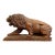 Vintage Boho Hand-Carved Lion Sculpture For Sale