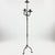 Black Hand Forged Iron Floor Candelabra 49″ (124cm) Antique Copper Patina 3-Arm Compact Scroll Candle Holder Decor For Sale - Image 8 of 8