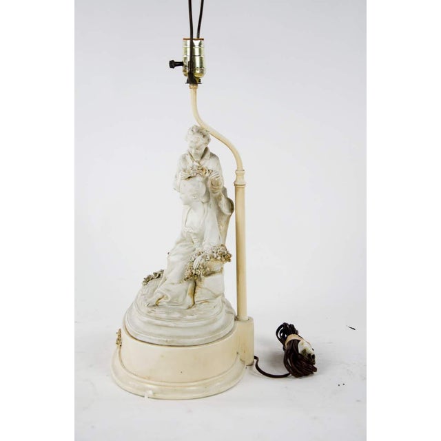 19th C. French Bisque Porcelain Figural Table Lamp Chairish