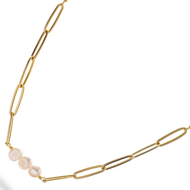 Eternal Pearl Harmony Choker Gold Necklace For Sale - Image 4 of 10
