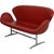 Swan Sofa in Red Leather by Arne Jacobsen For Sale - Image 4 of 18