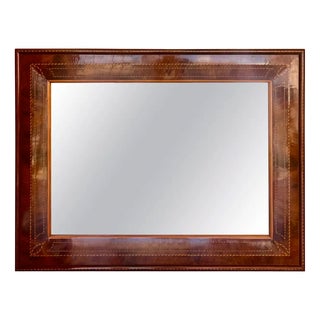 Antique Marquetry Inlaid Mahogany Mirror, 1890 For Sale