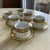 Contemporary Vintage Gilded Porcelain Greek Key Coffee Service Set- 13 Pieces For Sale - Image 3 of 7