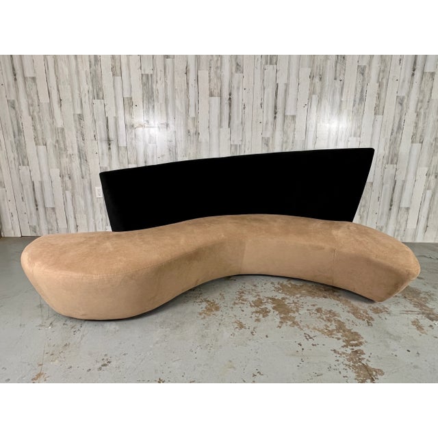 Vladimir Kagan Bilbao Freeform Sofa For Weiman. Organic design with black and tan micro fiber fabric. This design was...