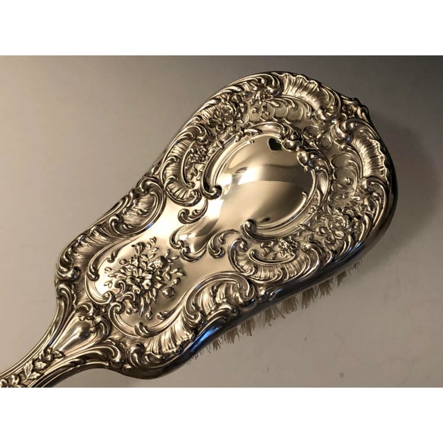 Late 19th Century Antique Gorham Sterling Silver Vanity Set, 3 Pieces With the Original Box For Sale In Los Angeles - Image 6 of 13