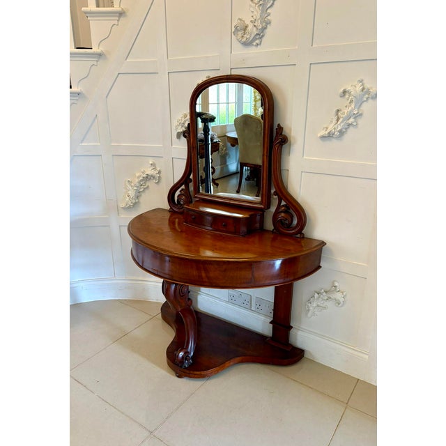 Mid 19th Century Antique Victorian Mahogany Dressing Table, 1860s For Sale - Image 5 of 13
