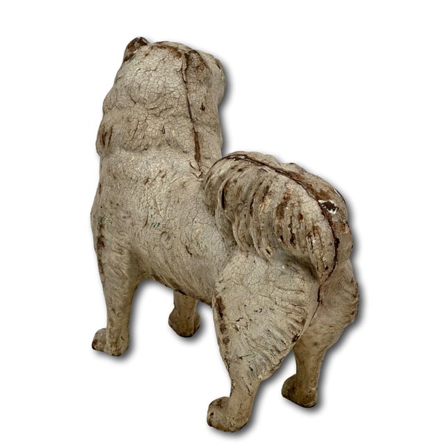 Very Rare & Hard 2 Find Model Antique American Cast Iron Standing Chow Chow Dog Doorstop - Circa 1920s For Sale - Image 9 of 18