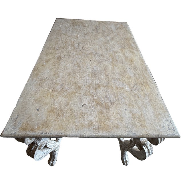 Antique White Bliss Studio French Console, 52” For Sale - Image 8 of 11