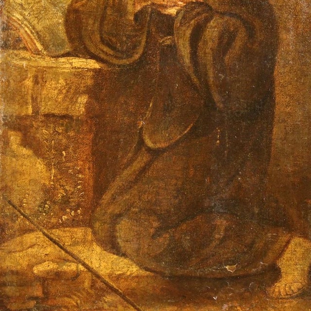 17th Century Italian Artist, Saint Francis of Paola, 1670, Oil on Canvas For Sale - Image 5 of 13