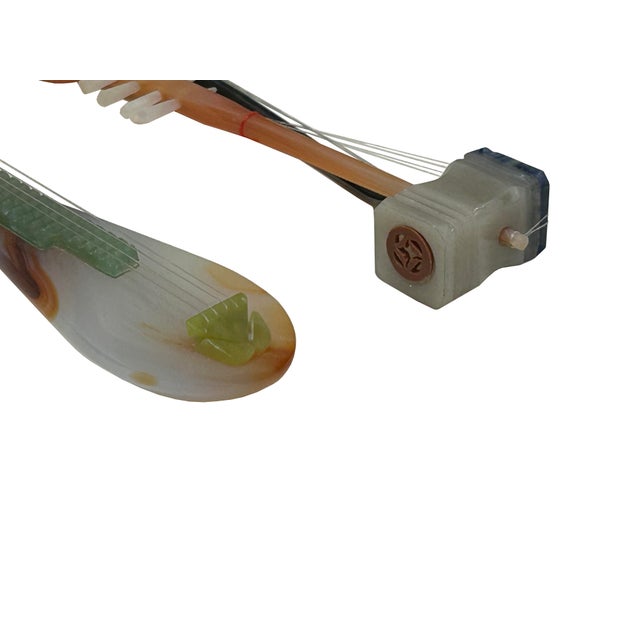 Set of 4 Color Stone Instruments Miniature Display Art Figures For Sale - Image 16 of 17