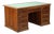 Antique Italian Walnut Desk with Green Inlay, 1900s For Sale