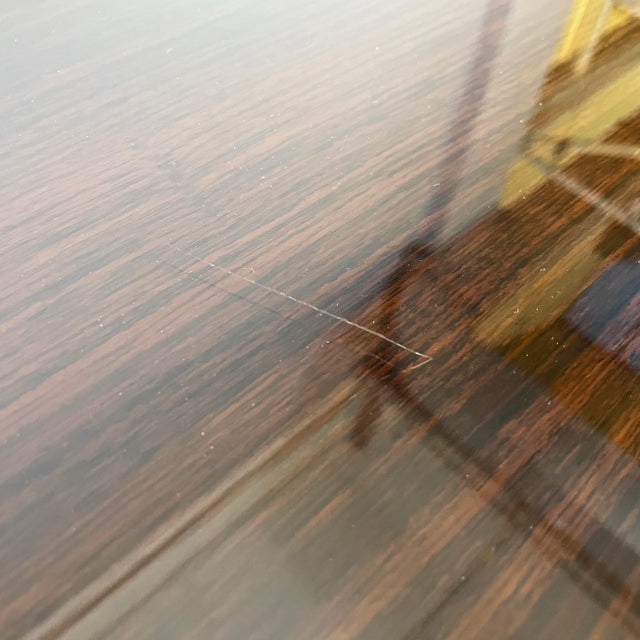 Wood Art Deco Italian Desk in Wood and Glass, 1940s For Sale - Image 7 of 18