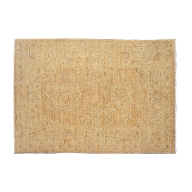 2010s 2'x3' Soft Gold Tabriz Design Hand-Knotted Accent Rug | Ariana Traditional For Sale - Image 5 of 8