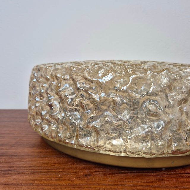 Large Gold Flush Mount Ceiling from Limburg, 1960s For Sale - Image 6 of 13