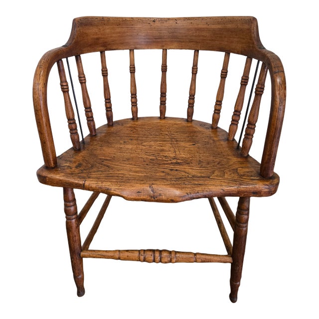 Antique Captain's Chair For Sale