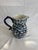 1950s Chinese Blue & White Crackle Glaze Porcelain Pitcher With Figural Face Motif For Sale In Greensboro - Image 6 of 10