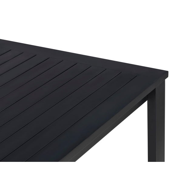Modern Sardinia Outdoor Aluminum Dining Table - Black For Sale - Image 3 of 6