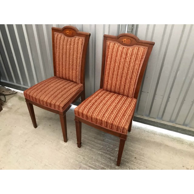 Set of Art Nouveau Inlaid Chairs, 1920s For Sale - Image 18 of 18