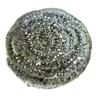 Large Japanese Contemporary Stoneware Glazed Plate by Satoru Hoshino For Sale
