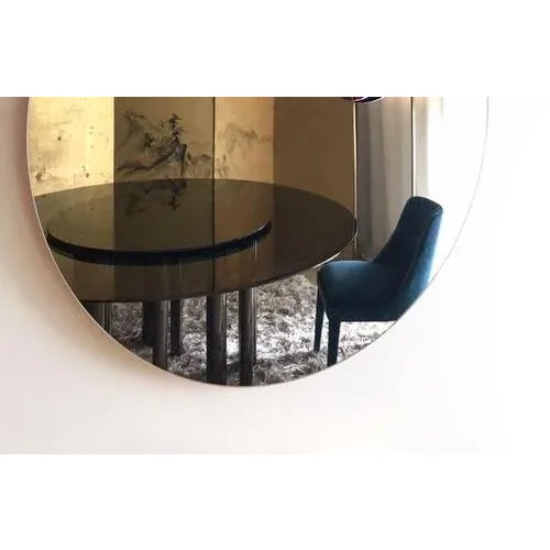 Transito Clear and Cobalt Blue Glass and MDF Wall Mirror by Casa Casati For Sale - Image 4 of 6