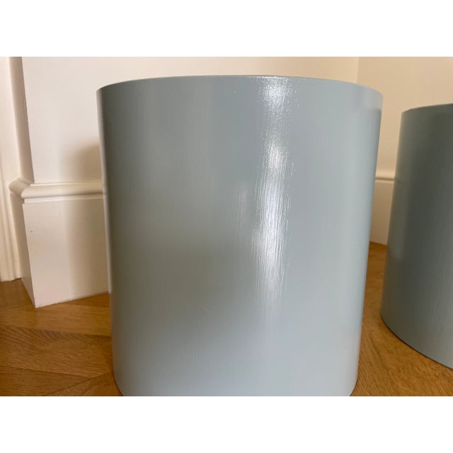 A pair of mint condition World's Away painted Tole lamp shades, 11" diameter.