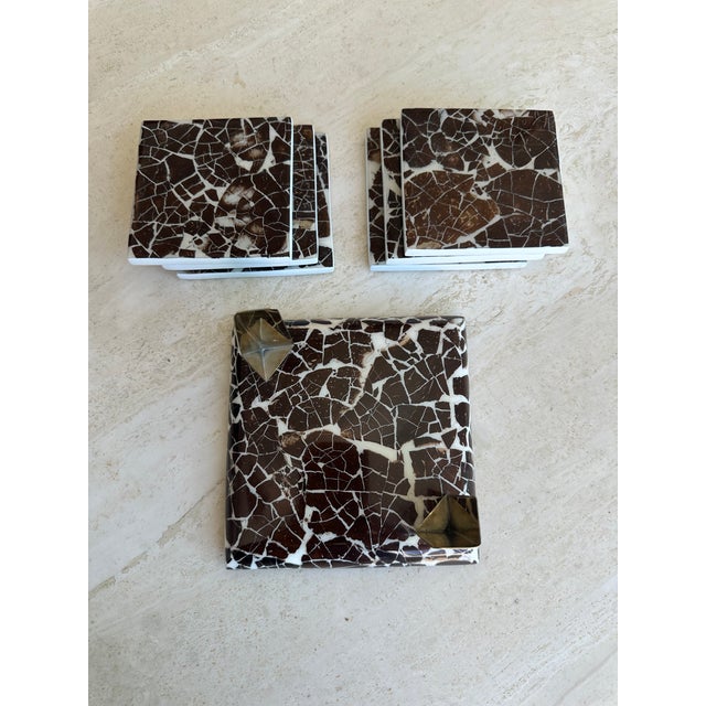 Ladorada Coconut Coasters, Set of 6 For Sale - Image 9 of 9