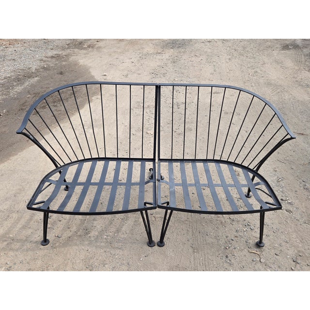 Mid 20th Century Mid 20th Century Woodard Pinecrest Patio Sectional, Loveseat, 2 Chairs For Sale - Image 5 of 12