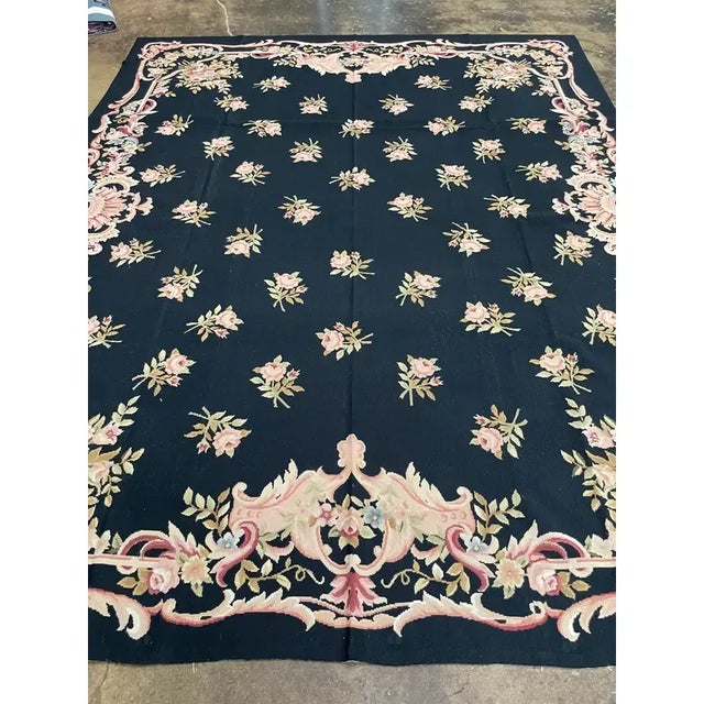 Handwoven Chinese Needlepoint French Style Rug 8'0" X 10'0" For Sale In Dallas - Image 6 of 8