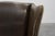 Mid-Century Modern Wing Back Chair in Green Leather, 1980s For Sale - Image 9 of 15