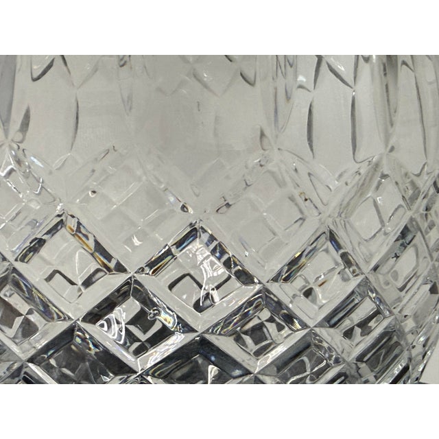 Cut Crystal Oval Vase, Vintage For Sale - Image 9 of 12