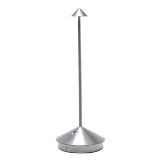 Zafferano Pina Pro Rechargeable Indoor/Outdoor Cordless Table Lamp, Antique Nickel For Sale