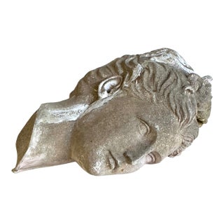 Vintage Greco Roman Patinated Resin Head Sculpture For Sale