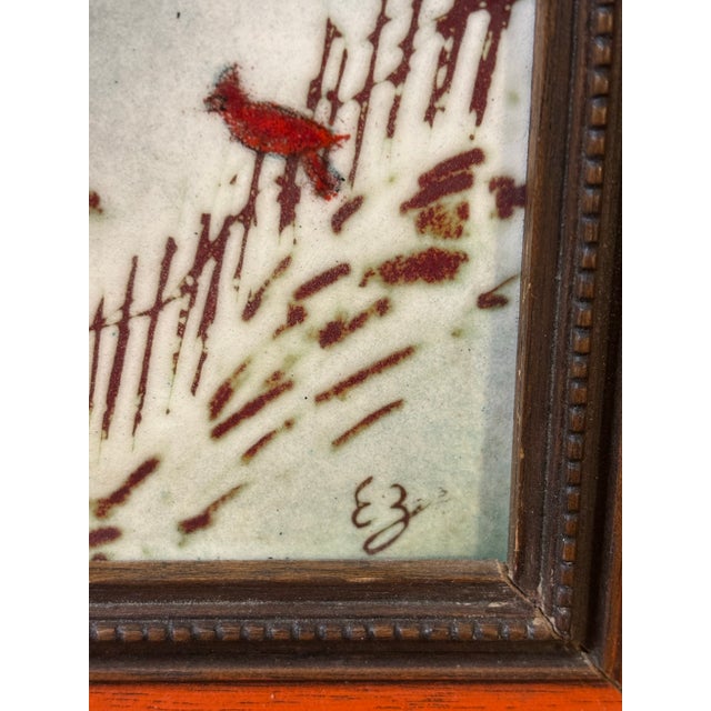 Vintage French Enamel on Copper Winter Scene by E. J. Guitard For Sale In Miami - Image 6 of 7