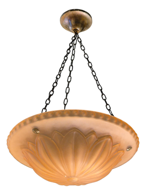 Swedish Grace Model 10073 Pendant in Havanna Glass attributed to Böhlmarks, 1920s-1930s