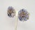 Mid-Century Modern Vintage Signed Weiss Goldtone Purple Rhinestone Flower Clip Earrings - 2 Pieces For Sale - Image 3 of 9