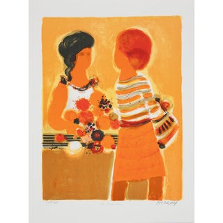 Frédéric Menguy, The Conversation, Lithograph For Sale