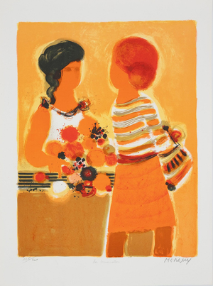 Frédéric Menguy, The Conversation, Lithograph
