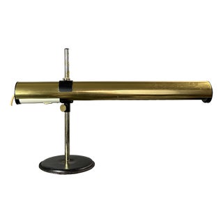 Brass Tubular Desk Lamp by Göran Pehrson for Ateljé Lyktan, Sweden, 1978 For Sale