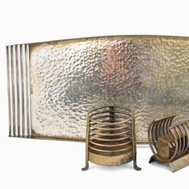 Smoke set is an original decorative group of works realized in the first half of the xx century. Original silver-plated...