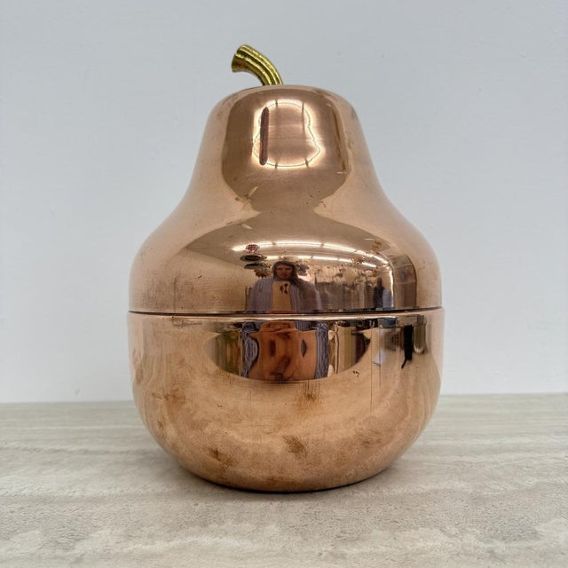 Large Vintage Pear-Shaped Cooler in Copper from Raymor, Italy, 1970s For Sale - Image 12 of 18
