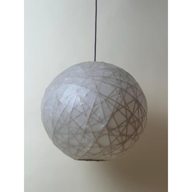 Vintage Cocoon Globe Pendant Lamp, 1970s For Sale - Image 10 of 18