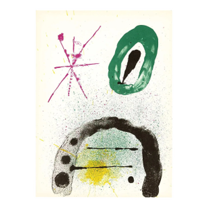 1963 Joan Miro Original Lithograph Dm08139 Derriere Le Miroir