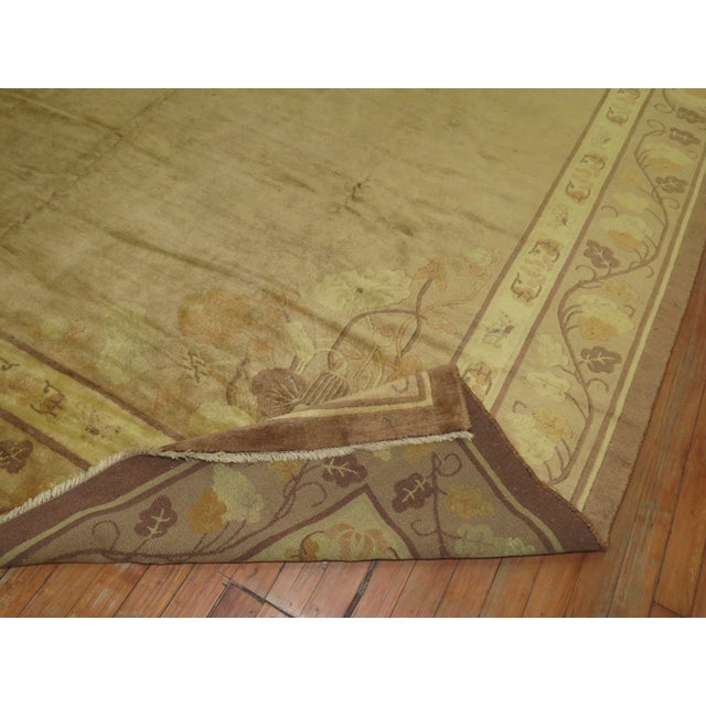 Pale Antique Chinese Rug, 8'9'' X 11'5'' For Sale - Image 9 of 11