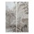 36" * H96" * 2ps, Hand-Painted Retro Grey Tone Palm Rainforest Wall Mural, Low-Saturation Misty Tropical Plant Wall Covering For Sale