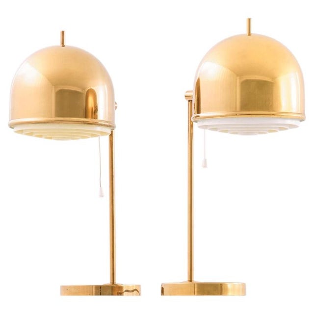 Table Lamps in Brass and Plastic by Eje Ahlgren, 1950s, Set of 2 For Sale - Image 9 of 9