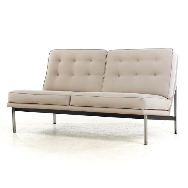 Knoll Mid Century Parallel Bar Settee Sofa | Chairish